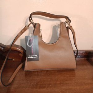 NWT - Mini No Boundaries Women's Trapezoid Crossbody Handbag - Cognac